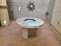 Bahama Outdoor Fire Table - 35,000 BTU Round Dining Height for LP/NG/Wood Use